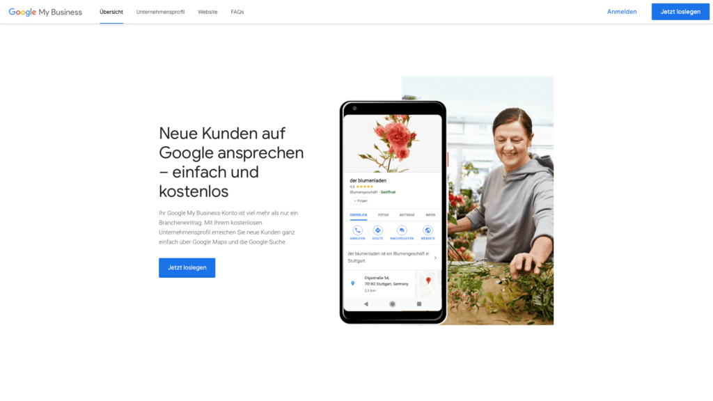 Google My Business Startseite