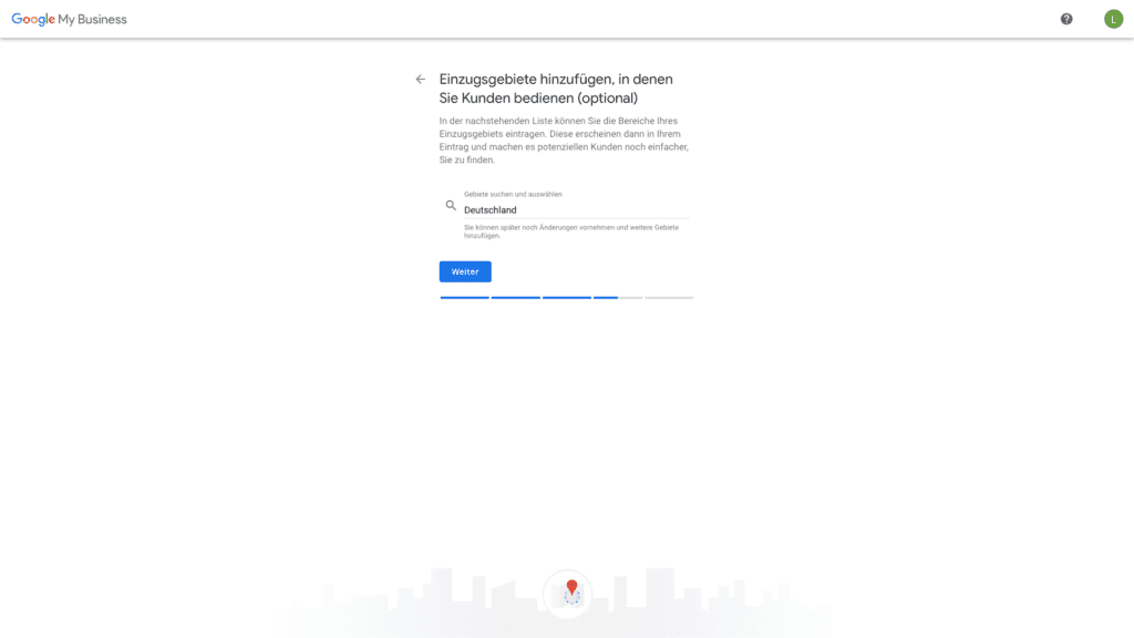 Google My Business Einzugsgebiet
