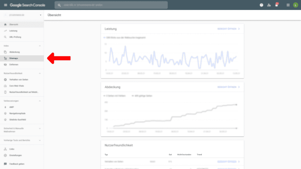 Wordpress yoast sitemap google search console dashboard