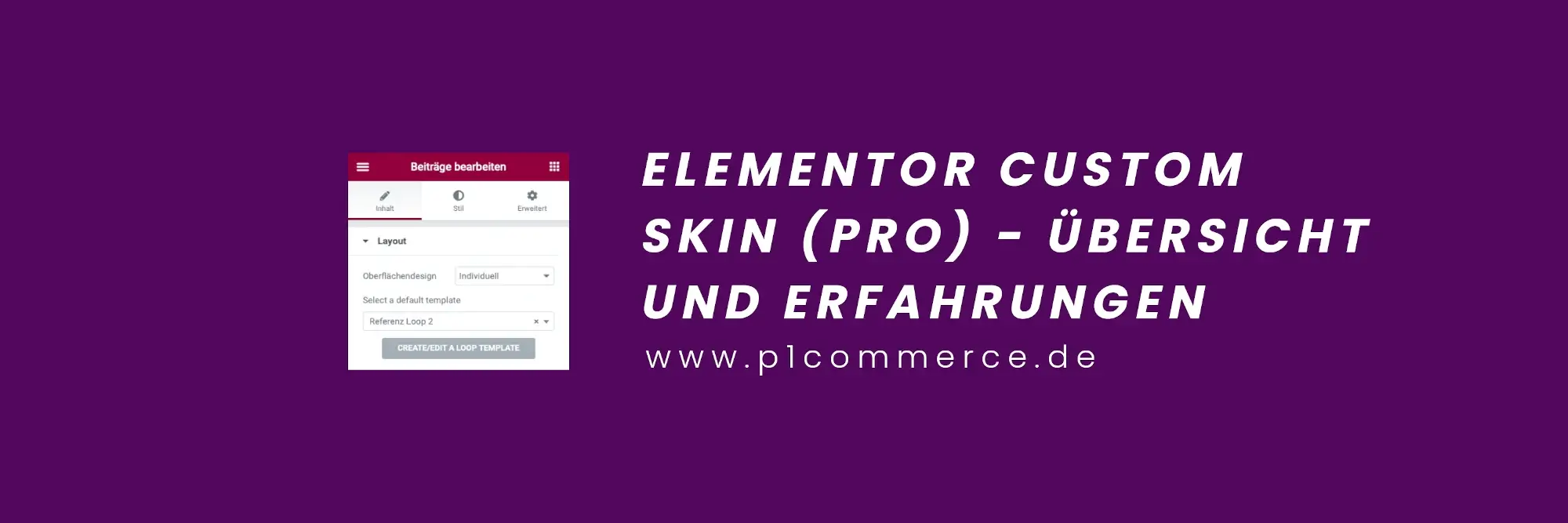 elementor custom skin p1 commerce