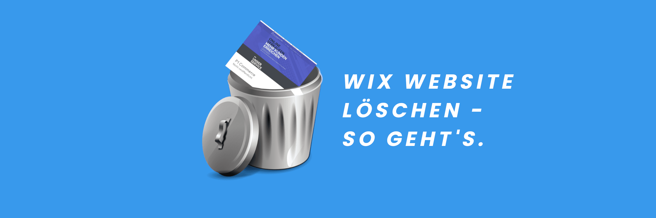 Wix website loeschen p1 commerce
