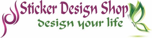 sticker design shop logo