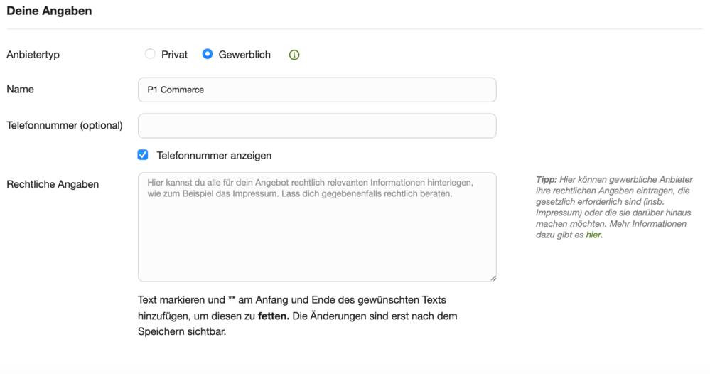 gewerbliche Anzeige ebay kleinanzeigen p1 commerce