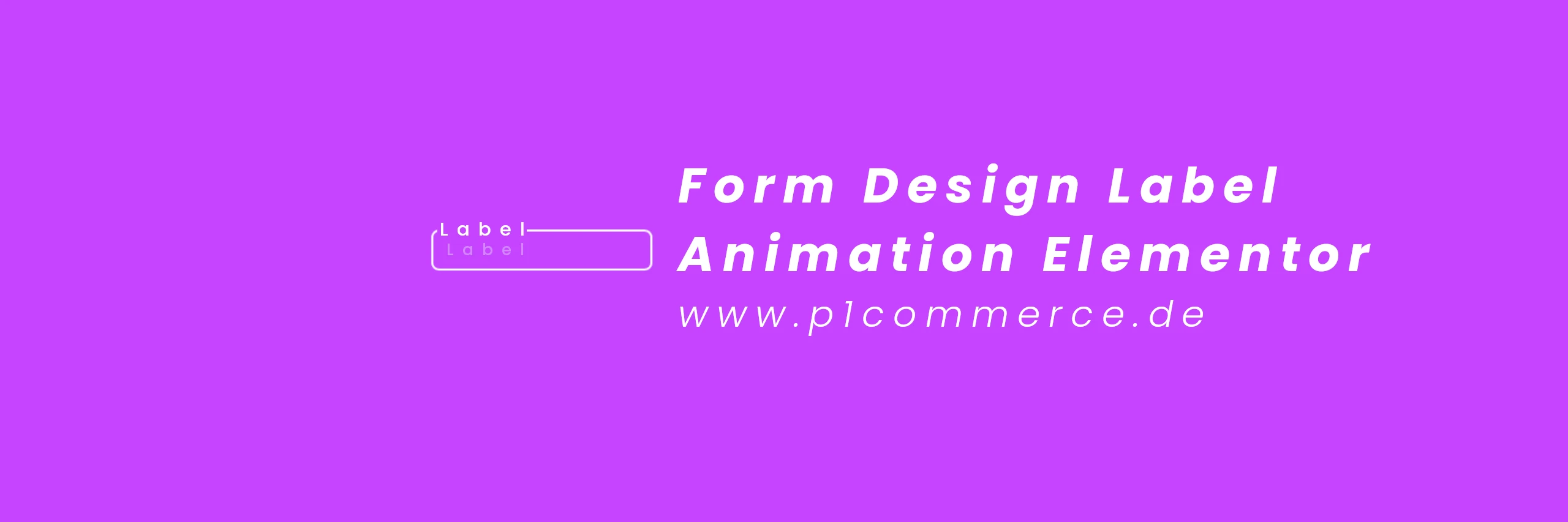 Kontaktformular Design Label Animation Elementor