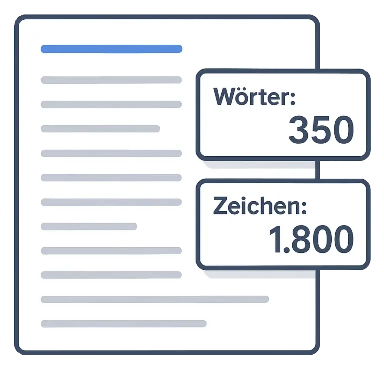 Wörter Zeichen zählen online